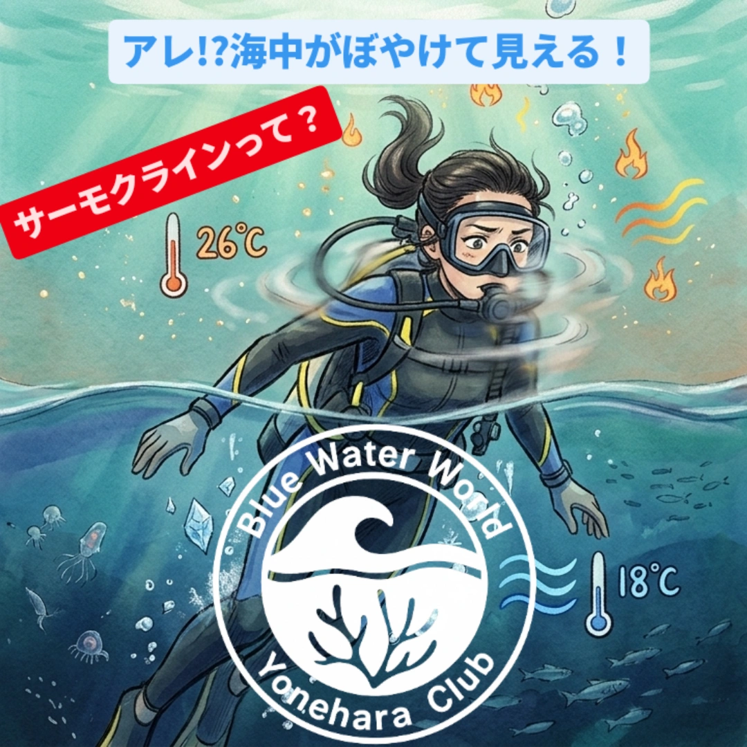水中がぼやけるサーモクライン